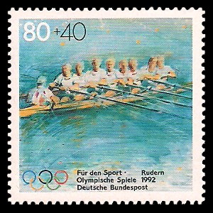 80 + 40 Pf Briefmarke: Für den Sport 1992