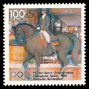 100 + 50 Pf Briefmarke: Für den Sport 1992