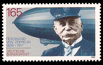 165 Pf Briefmarke: 75. Todestag Ferdinand Graf von Zeppelin