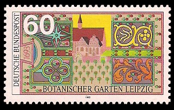 60 Pf Briefmarke: Botanischer Garten Leipzig