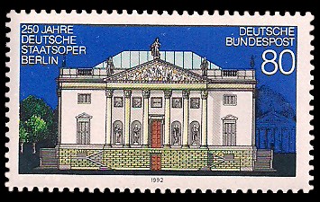 80 Pf Briefmarke: 250 Jahre Deutsche Staatsoper Berlin