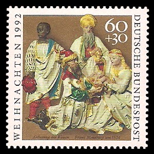 60 + 30 Pf Briefmarke: Weihnachtsmarke 1992