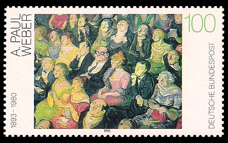 100 Pf Briefmarke: Moderne Gemälde