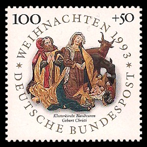 100 + 50 Pf Briefmarke: Weihnachtsmarke 1993