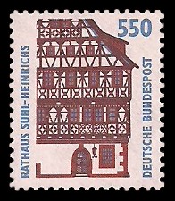 550 Pf Briefmarke: Serie Sehenswürdigkeiten
