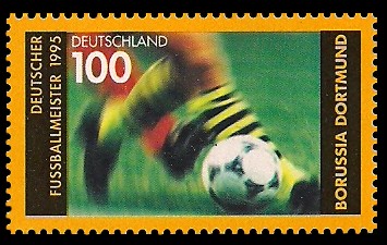 100 Pf Briefmarke: Deutscher Fußballmeister 1995