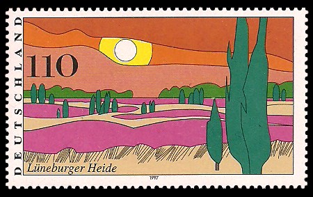 110 Pf Briefmarke: Landschaften in Deutschland