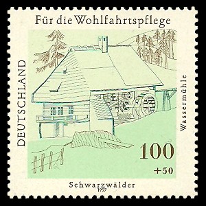 100 + 50 Pf Briefmarke: Wohlfahrtsmarke 1997, Mühlen