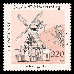 220 + 80 Pf Briefmarke: Wohlfahrtsmarke 1997, Mühlen