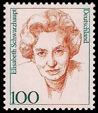 100 Pf Briefmarke: Frauen der deutschen Geschichte