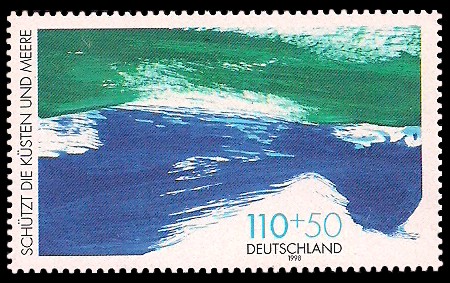 110 + 50 Pf Briefmarke: Schützt die Küsten und Meere