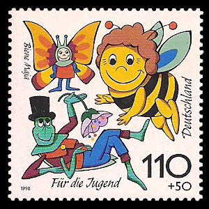 110 + 50 Pf Briefmarke: Für die Jugend 1998, Kinderfernsehen