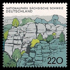 220 Pf Briefmarke: Nationalpark Sächsische Schweiz