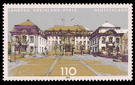 110 Pf Briefmarke: Landesparlamente in Deutschland