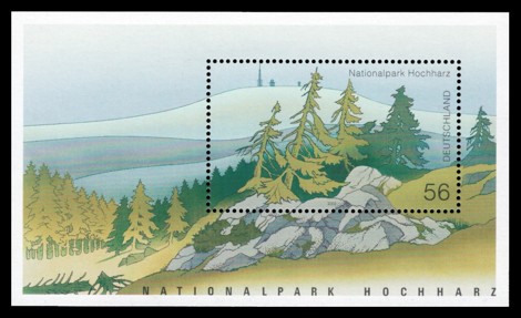  Briefmarke: Blockausgabe: Nationalpark Hochharz