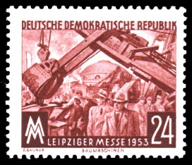 24 Pf Briefmarke: Leipziger Herbstmesse 1953