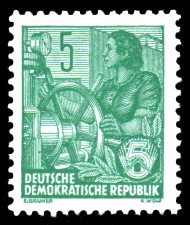 5 Pf Briefmarke: 2.Ausgabe Fünfjahresplan