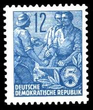 12 Pf Briefmarke: 2.Ausgabe Fünfjahresplan