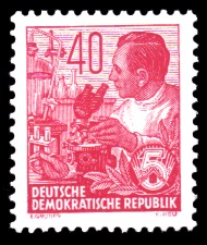 40 Pf Briefmarke: 2.Ausgabe Fünfjahresplan