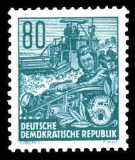 80 Pf Briefmarke: 2.Ausgabe Fünfjahresplan