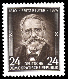 24 Pf Briefmarke: 80. Todestag von Fritz Reuter