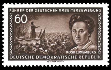 60 Pf Briefmarke: Führer der deutschen Arbeiterbewegung, Rosa Luxemburg
