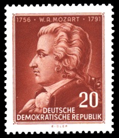 20 Pf Briefmarke: 200. Geburtstag W. A. Mozart