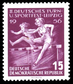 15 Pf Briefmarke: 2. Deutsches Turn- und Sportfest Leipzig
