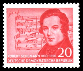 20 Pf Briefmarke: 100. Todestag Robert Schumann