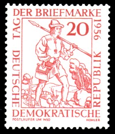 20 Pf Briefmarke: Tag der Briefmarke 1956