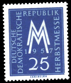 25 Pf Briefmarke: Leipziger Herbstmesse 1957