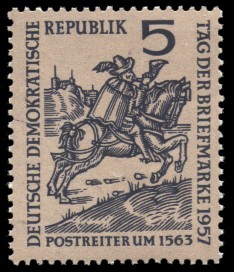5 Pf Briefmarke: Tag der Briefmarke 1957