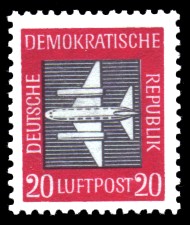 20 Pf Briefmarke: Luftpost - Flugpostmarken