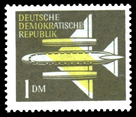 1 DM Briefmarke: Luftpost - Flugpostmarken