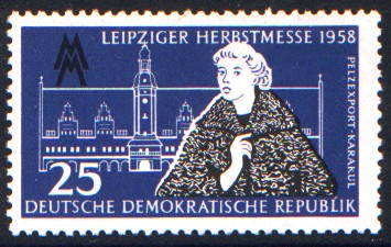 25 Pf Briefmarke: Leipziger Herbstmesse 1958