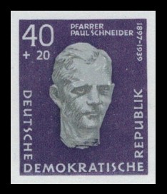 40 + 20 Pf Briefmarke: Antifaschisten, Paul Robert Schneider