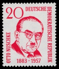 20 Pf Briefmarke: 1. Todestag Otto Nuschke