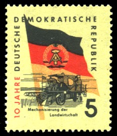 5 Pf Briefmarke: 10 Jahre DDR