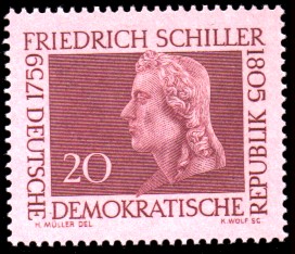 20 Pf Briefmarke: 200. Geburtstag Friedrich Schiller