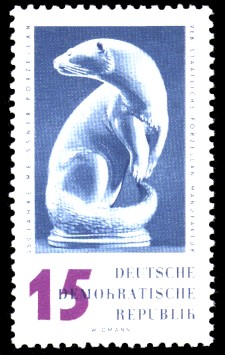 15 Pf Briefmarke: 250 Jahre Meissner Porzellan