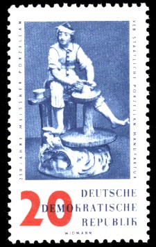 20 Pf Briefmarke: 250 Jahre Meissner Porzellan