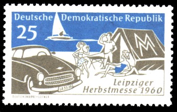25 Pf Briefmarke: Leipziger Herbstmesse 1960