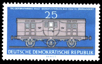 25 Pf Briefmarke: Tag der Briefmarke 1960