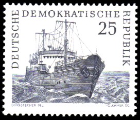 25 Pf Briefmarke: Hochseefischerei der DDR