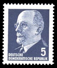 5 Pf Briefmarke: Walter Ulbricht