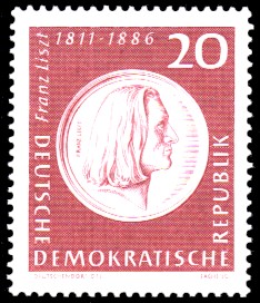 20 Pf Briefmarke: 150. Geburtstag Franz Liszt