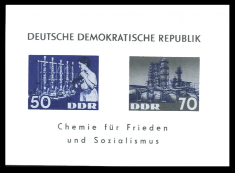 Briefmarke: Block: Chemie für Frieden und Sozialismus