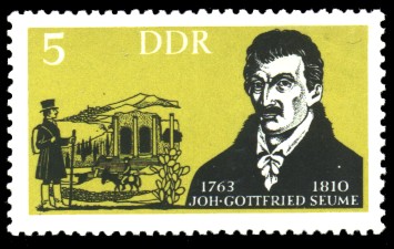 5 Pf Briefmarke: Berühmte deutsche Künstler, Joh. Gottfried Seume