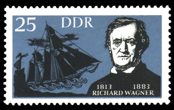 25 Pf Briefmarke: Berühmte deutsche Künstler, Richard Wagner