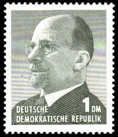 1 DM Briefmarke: Walter Ulbricht
